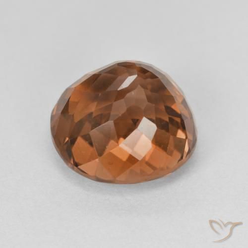 Tormalina Medium Dark-Orange naturale da 3.87 ct, Taglio ovale, VVS