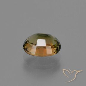 Tormalina Verde marroncino naturale da 1.09 ct, Taglio ovale, VS