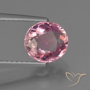 Tormalina Rosa chiaro naturale da 1.58 ct, Ovale, VS