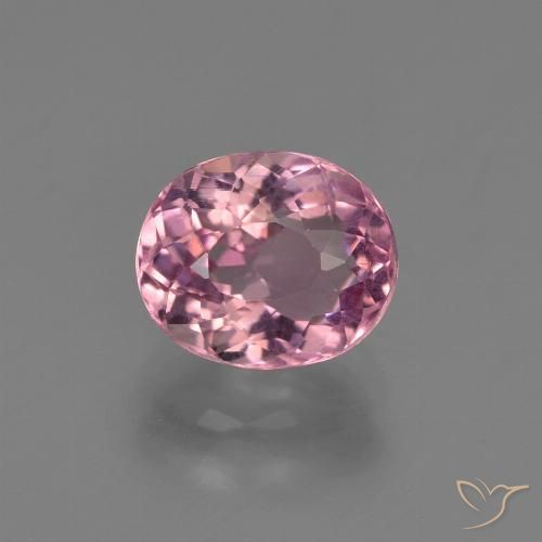 Tormalina magenta medio naturale da 1,43 ct, taglio ovale, VS