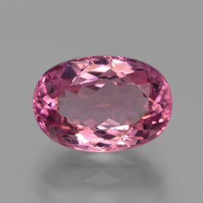Tormalina Rosa scuro naturale da 3.39 ct, Taglio ovale, VS