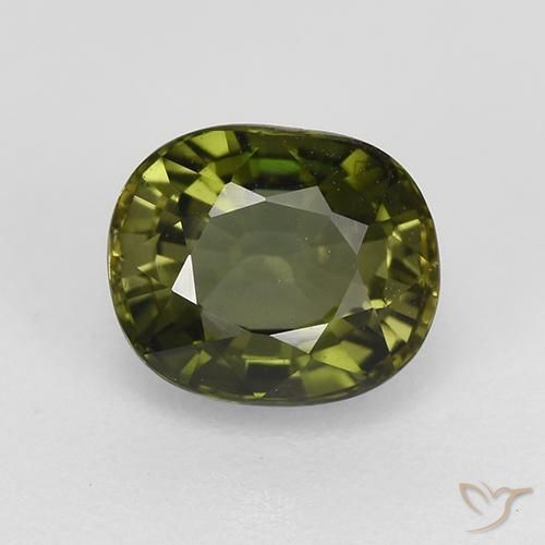 1.09ct Naturale Verde foresta Tormalina, Ovale, VS