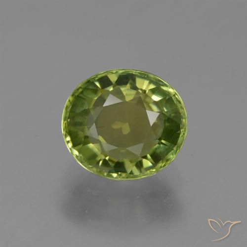 1.23ct Naturale Verde foresta Tormalina, Ovale, VS