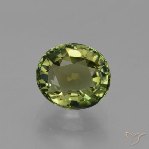 1.17ct Naturale Verde caldo Tormalina, Ovale, VVS