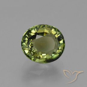 Tormalina Verde caldo naturale da 1.17 ct, Ovale, VVS