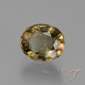 Tormalina Marrone chiaro naturale da 1.34 ct, Ovale, VVS-VS