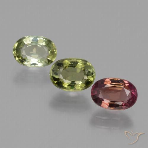 Gemme di Tormalina Multicolore naturale da 2.60 ct, Ovale, VS