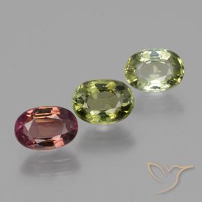 Gemme di Tormalina Multicolore naturale da 2.60 ct, Ovale, VS