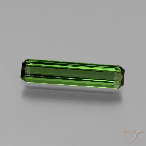 1.54ct Naturale Verde terroso Tormalina, Taglio smeraldo, VVS-VS