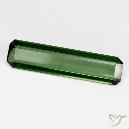 1.50ct Naturale Verde terroso Tormalina, Taglio smeraldo, VS