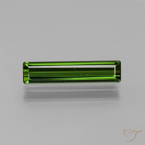 1.58ct Naturale Verde scuro Tormalina, Taglio smeraldo, VVS