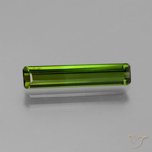 1.58ct Naturale Verde scuro Tormalina, Taglio smeraldo, VS