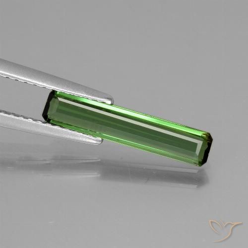 1.01ct Naturale Verde scuro Tormalina, Taglio smeraldo, VS