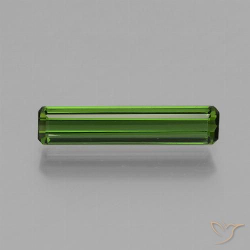 1.27ct Naturale Verde scuro Tormalina, Taglio smeraldo, VVS