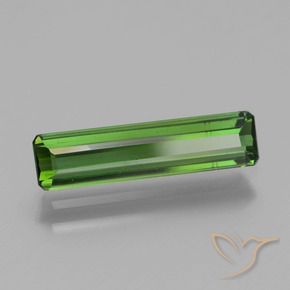 Tormalina Verde terroso naturale da 1.37 ct, Ottagonale / Taglio smeraldo, VS