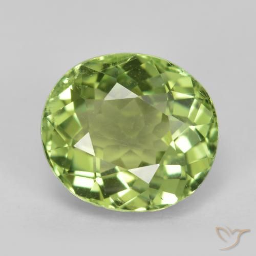 Tormalina Verde chiaro naturale da 2.02 ct, Taglio ovale, VS