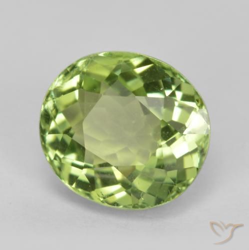 Tormalina Verde chiaro naturale da 2.02 ct, Taglio ovale, VS