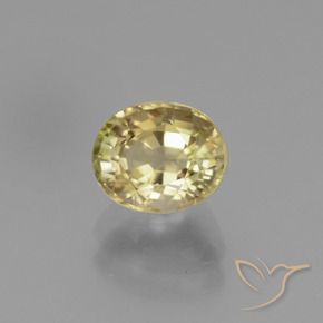Tormalina Giallo chiaro naturale da 1.15 ct, Ovale, VS