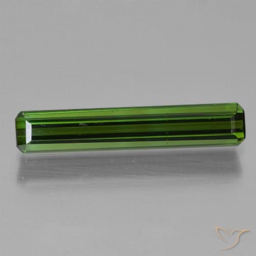 1.25ct Naturale Verde scuro terroso Tormalina, Taglio smeraldo, VVS-VS