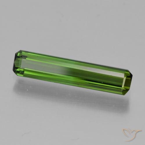 Tormalina Verde terroso naturale da 1.14 ct, Ottagonale / Taglio smeraldo, VVS-VS