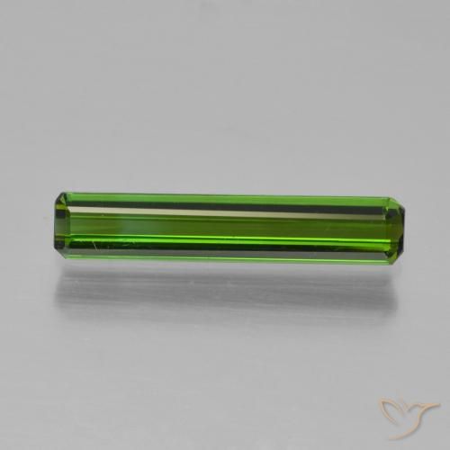0.87ct Naturale Verde scuro Tormalina, Taglio smeraldo, VVS-VS