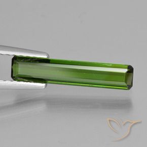 Tormalina Verde scuro naturale da 1.07 ct, Ottagonale / Taglio smeraldo, VVS-VS