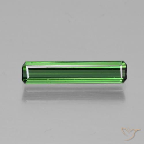 1.22ct Naturale Verde scuro Tormalina, Taglio smeraldo, VVS-VS