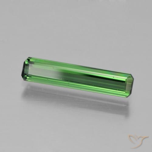 Tormalina Verde scuro naturale da 1.22 ct, Ottagonale / Taglio smeraldo, VVS-VS