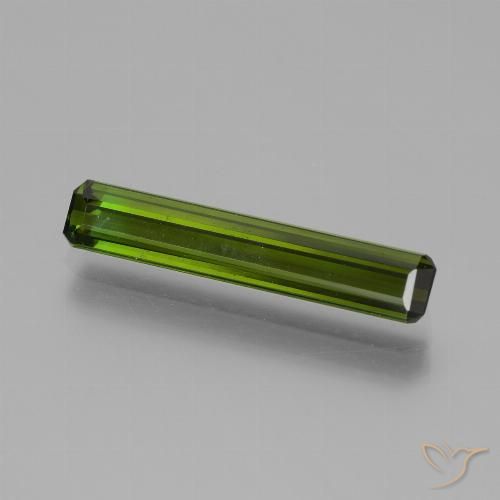 2.60ct Naturale Verde foresta Tormalina, Taglio smeraldo, VVS