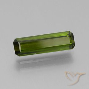 Tormalina Verde scuro naturale da 1.49 ct, Ottagonale / Taglio smeraldo, VVS-VS