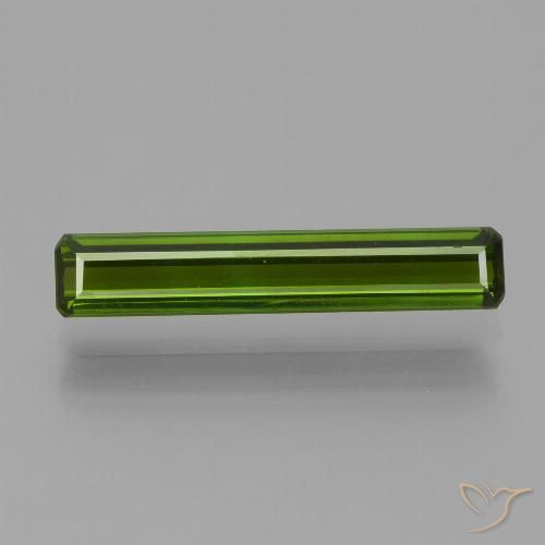 Tormalina verde scuro naturale da 2,12 ct, taglio smeraldo, VVS-VS