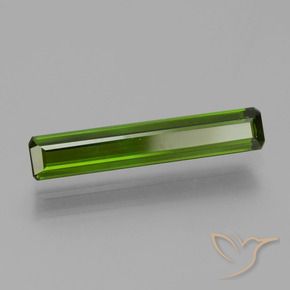 Tormalina verde scuro naturale da 2,12 ct, taglio smeraldo, VVS-VS