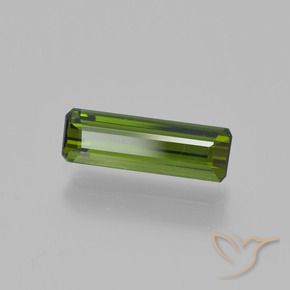 Tormalina Verde terroso naturale da 0.90 ct, Ottagonale / Taglio smeraldo, VVS