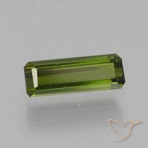 Tormalina Verde medio-scuro naturale da 0.88 ct, Ottagonale / Taglio smeraldo, VS