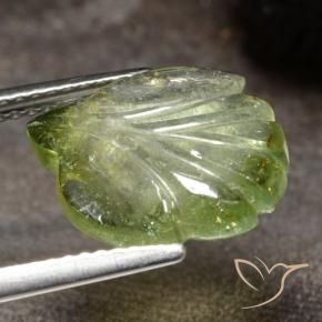 Tormalina Verde medio naturale da 4.09 ct, Taglio a fantasia, Traslucido