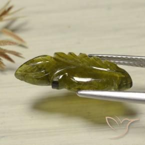 Tormalina Verde caldo naturale da 4.75 ct, Taglio a fantasia, Traslucido