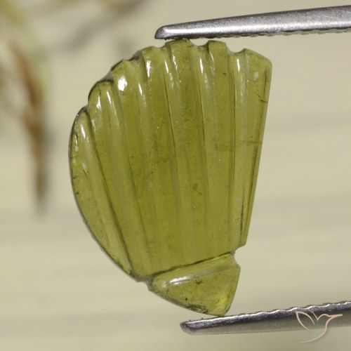 3.33ct Naturale Caldo bosco verde Tormalina, Taglio a fantasia, Traslucido