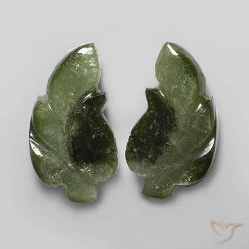 Gemme di Tormalina Verde scuro naturale da 11.45 ct, Taglio a fantasia, Traslucido