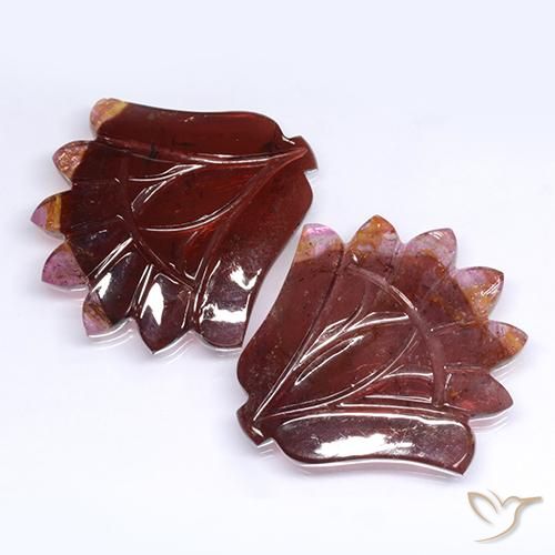 Gemme di Tormalina Rosso scuro naturale da 62.15 ct, Taglio a fiore, Traslucido