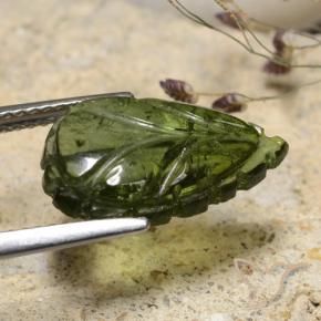 Tormalina Terra Verde naturale da 4.80 ct, Taglio a fantasia, Traslucido