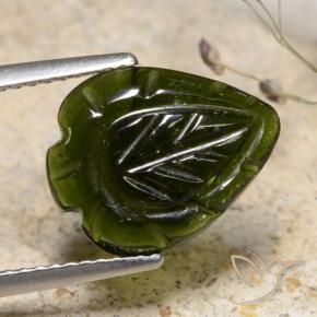 Tormalina Verde scuro naturale da 2.71 ct, Taglio a fantasia, Traslucido
