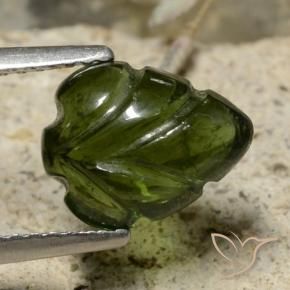 Tormalina Verde foresta naturale da 2.29 ct, Taglio a fiore, Traslucido