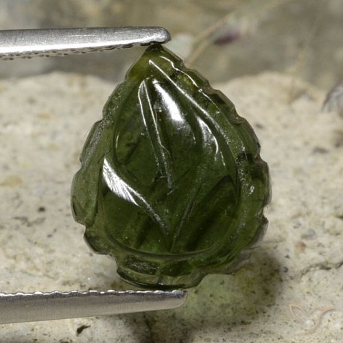 2.90ct Naturale Verde medio Tormalina, Taglio a fiore, Traslucido
