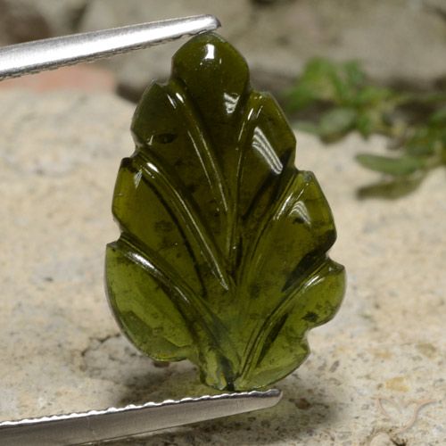 4.45ct Naturale Terra Verde Tormalina, Taglio a fiore, Traslucido