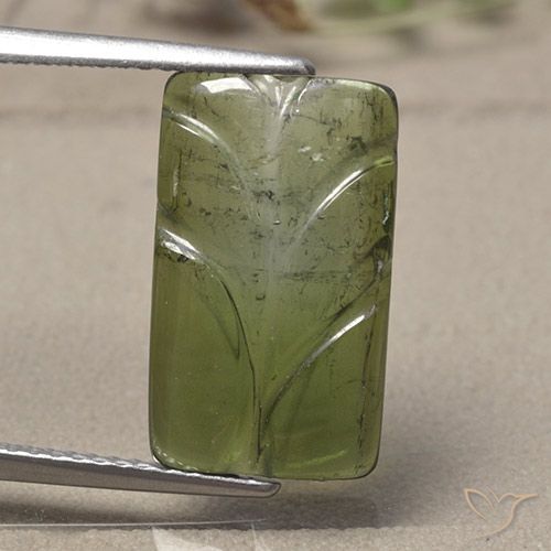 4.97ct Naturale Verde chiaro Tormalina, Taglio a fiore, Traslucido