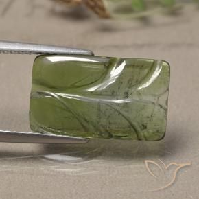 Tormalina Verde chiaro naturale da 4.97 ct, Taglio a fiore, Traslucido