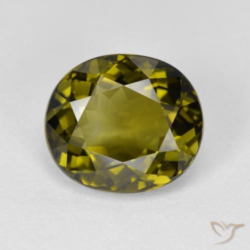 3.47ct Naturale Verde scuro Tormalina, Ovale, VVS-VS