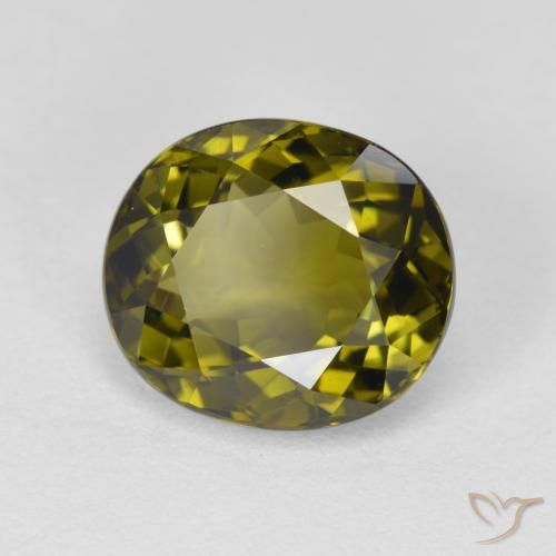Tormalina Verde scuro naturale da 3.47 ct, Ovale, VVS-VS