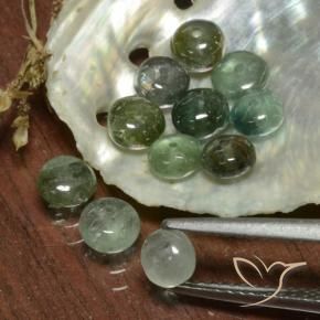 Gemme di Tormalina Verde grigiastro naturale da 4.61 ct, Taglio a fantasia, Traslucido