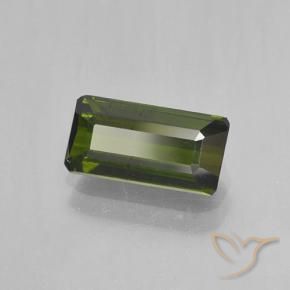 Tormalina Verde scuro naturale da 1.51 ct, Ottagonale / Taglio smeraldo, VVS-VS